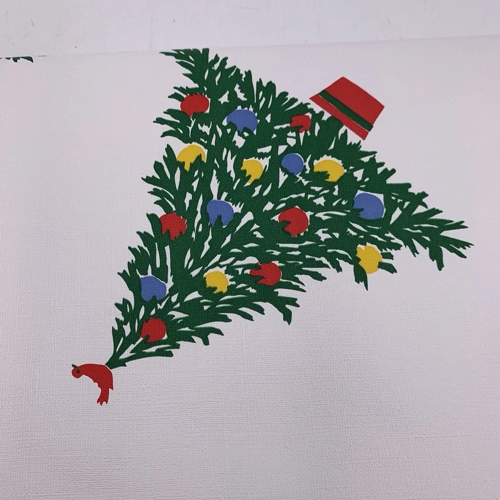 NWT VTG Vera Neumann Tablecloth 60X85 Rectangle  Christmas Vinyl‎ NEW DEADSTOCK